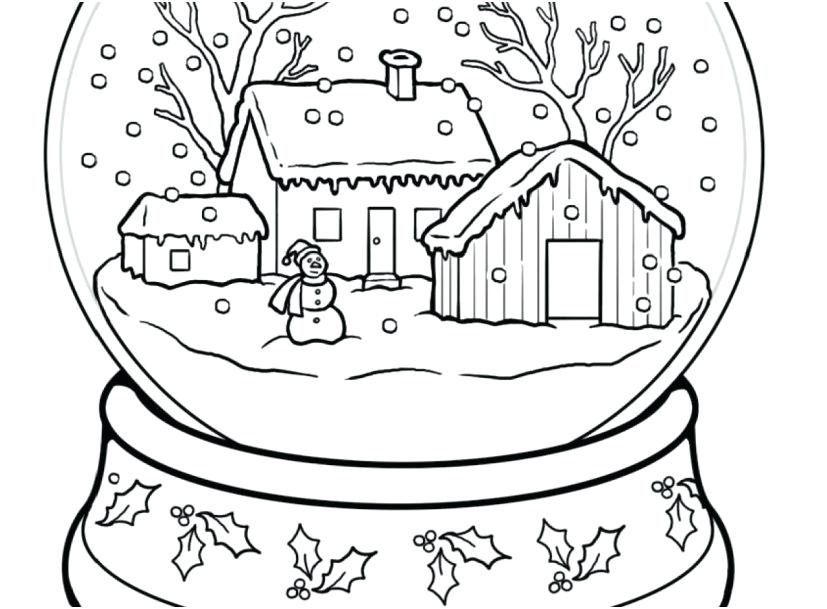 Winter Landscape Coloring Pages at GetDrawings | Free download