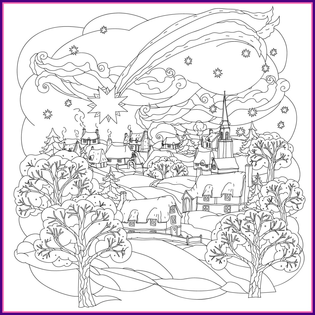 Adult Coloring Pages Free Winter