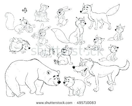 Woodland Creatures Coloring Pages at GetDrawings | Free download