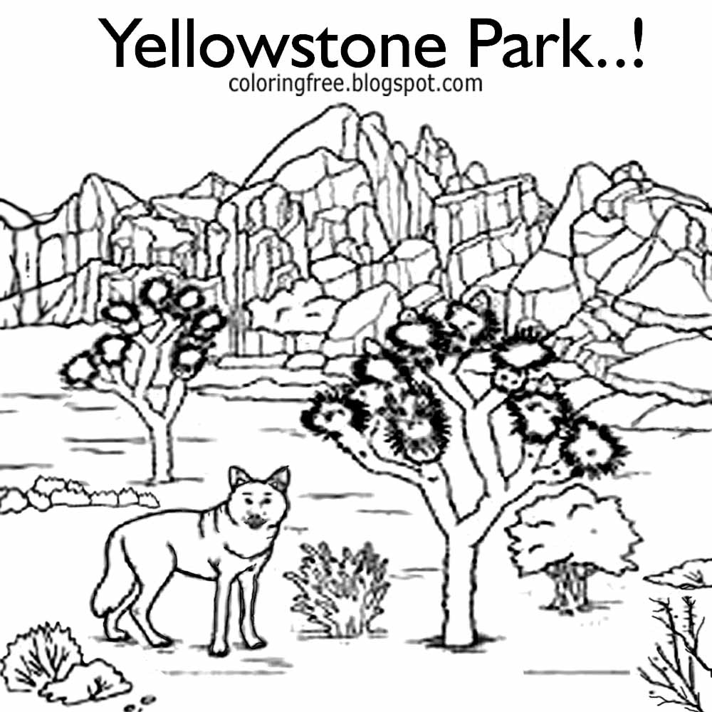Yellowstone National Park Coloring Pages At GetDrawings Free Download