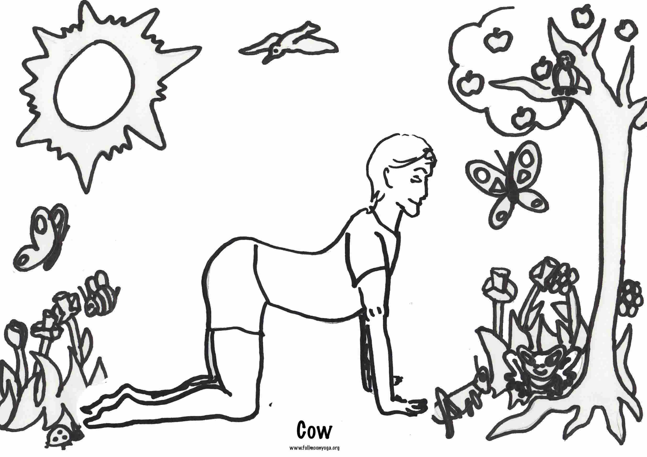 Yoga Poses Coloring Pages at GetDrawings | Free download