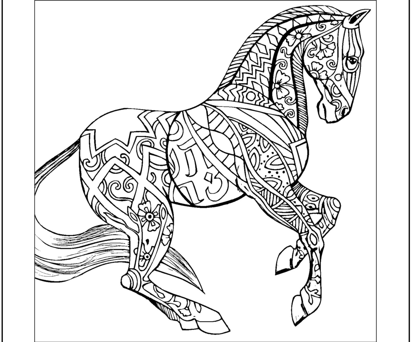 Zentangle Horse Coloring Pages At Getdrawings Free Download