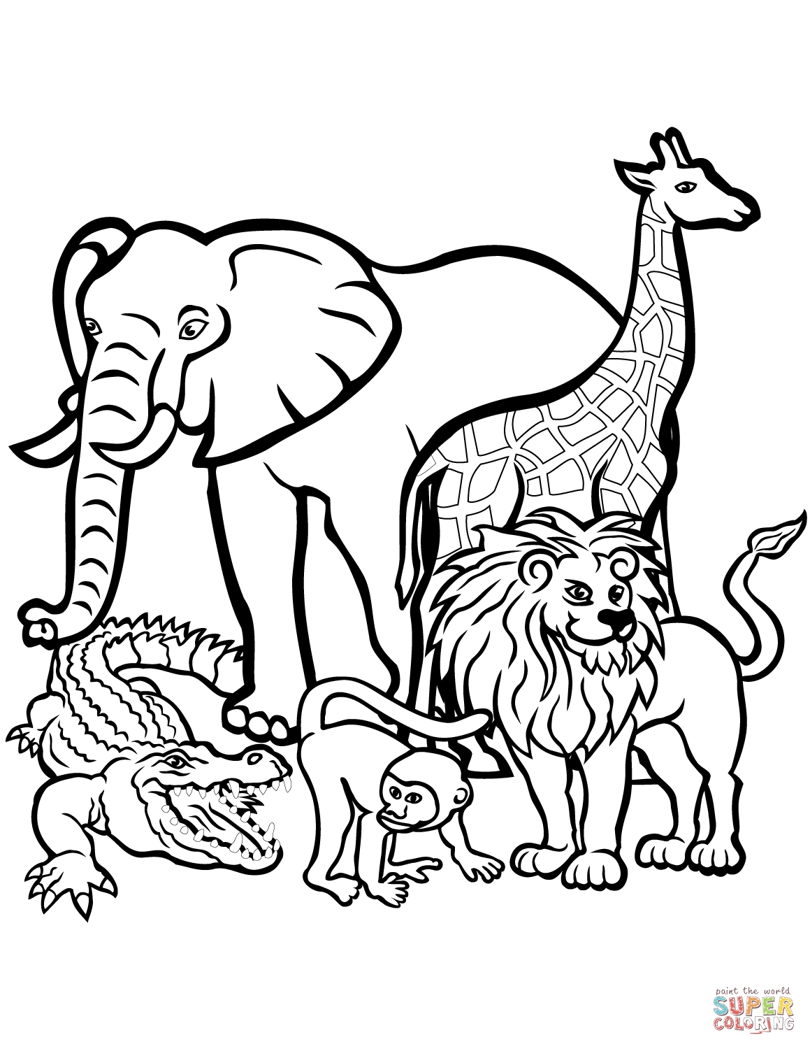 Zoo Animal Coloring Pages For Toddlers at GetDrawings ...