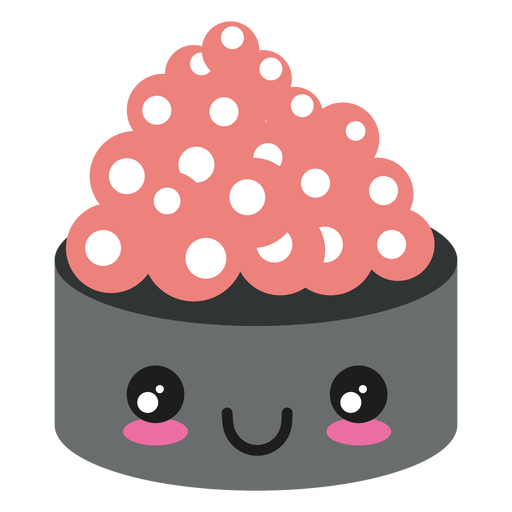 Kawaii Face Ikura Sushi Icon