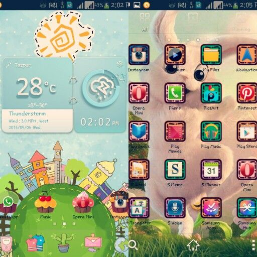 My New Theme With Paperland Live Wallpaper Android Themes