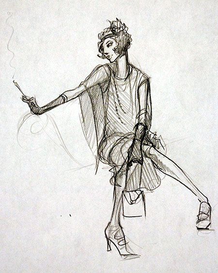 1920s Flapper Drawing at GetDrawings | Free download