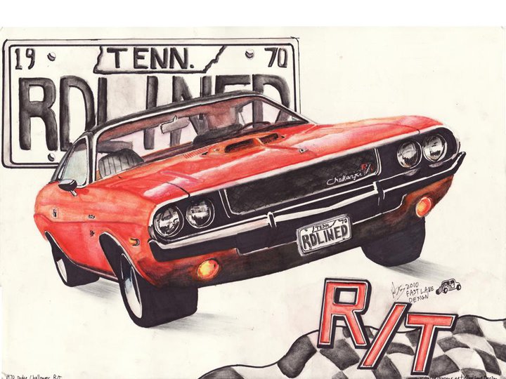 dodge challenger 1970 drawing