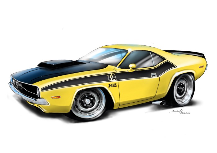 dodge challenger 1970 drawing