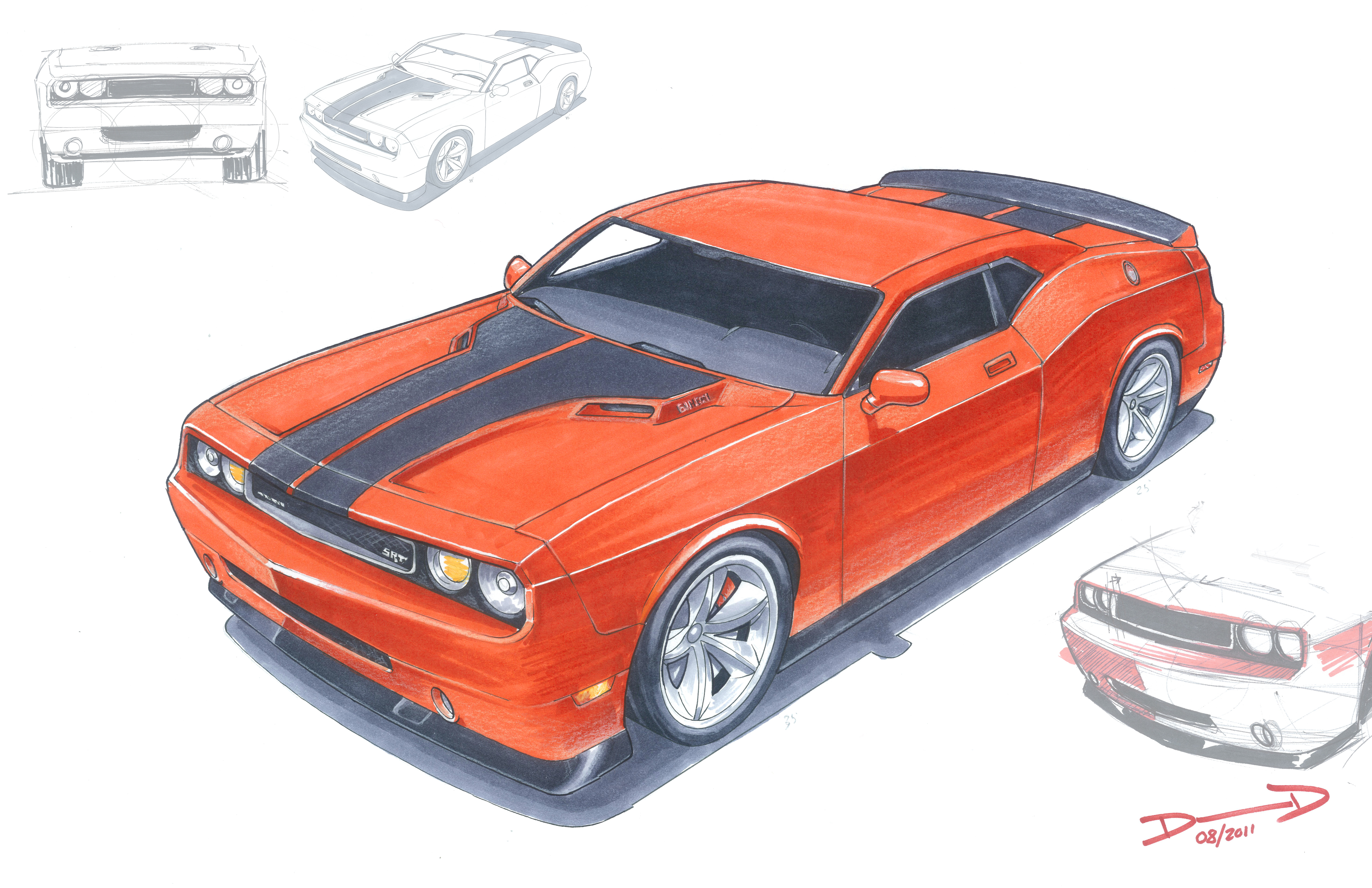 Dodge Challenger 1971 чертежи