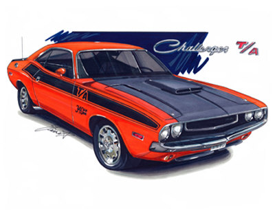 dodge challenger 1970 drawing