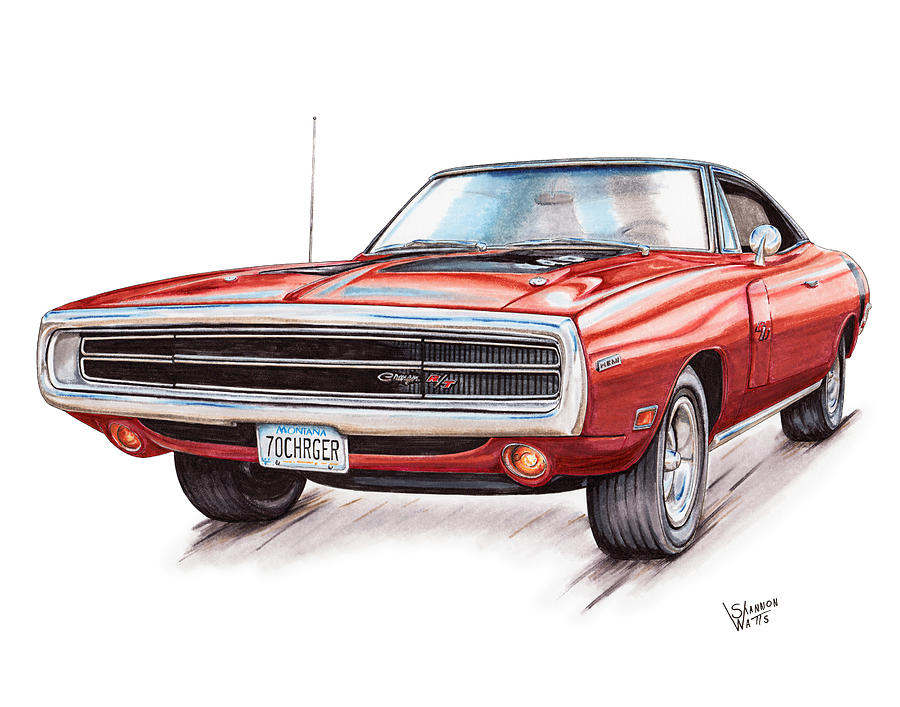 1970 Dodge Charger Drawing at GetDrawings Free download