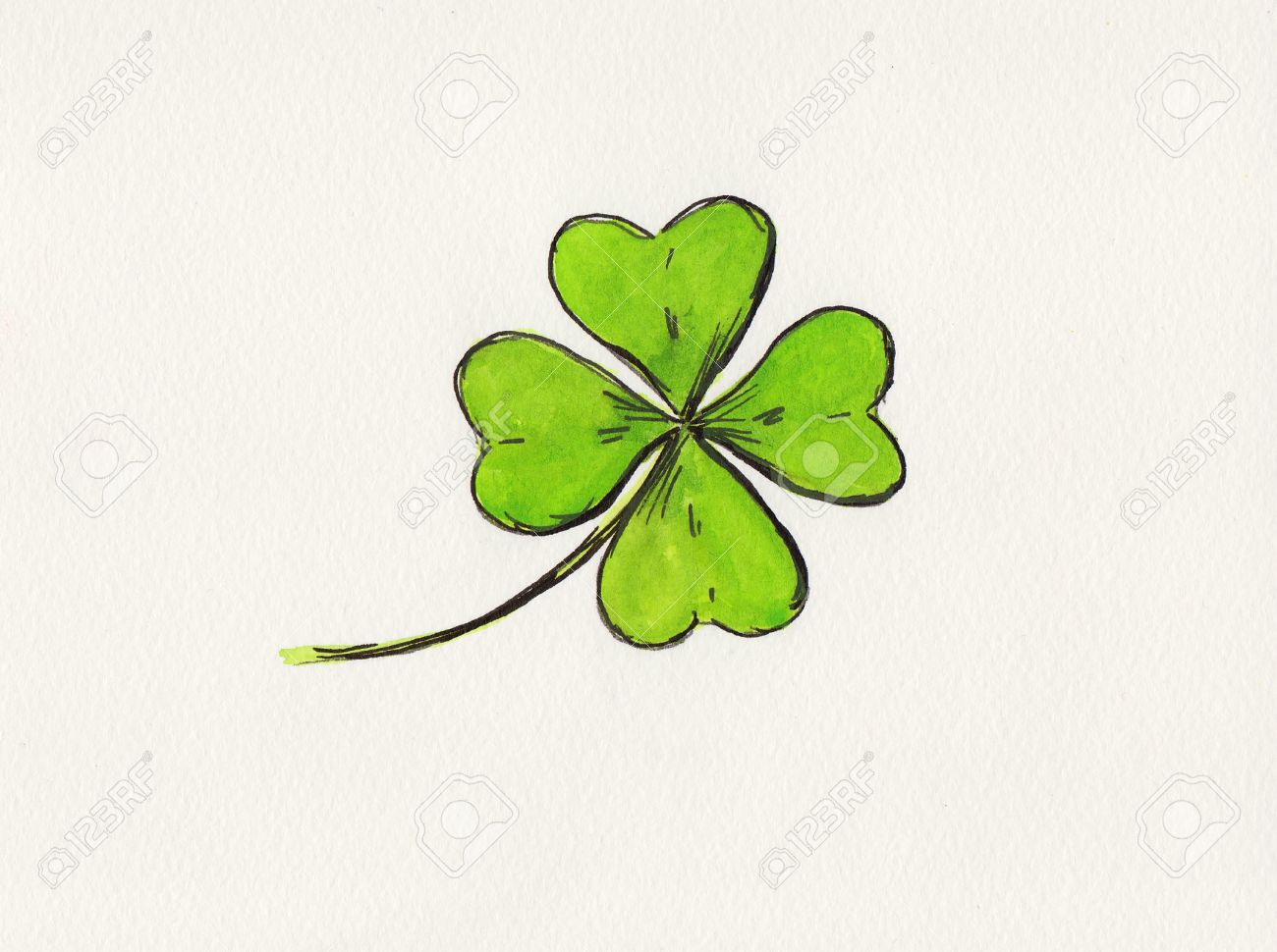 4 Leaf Clover Drawing at GetDrawings Free download