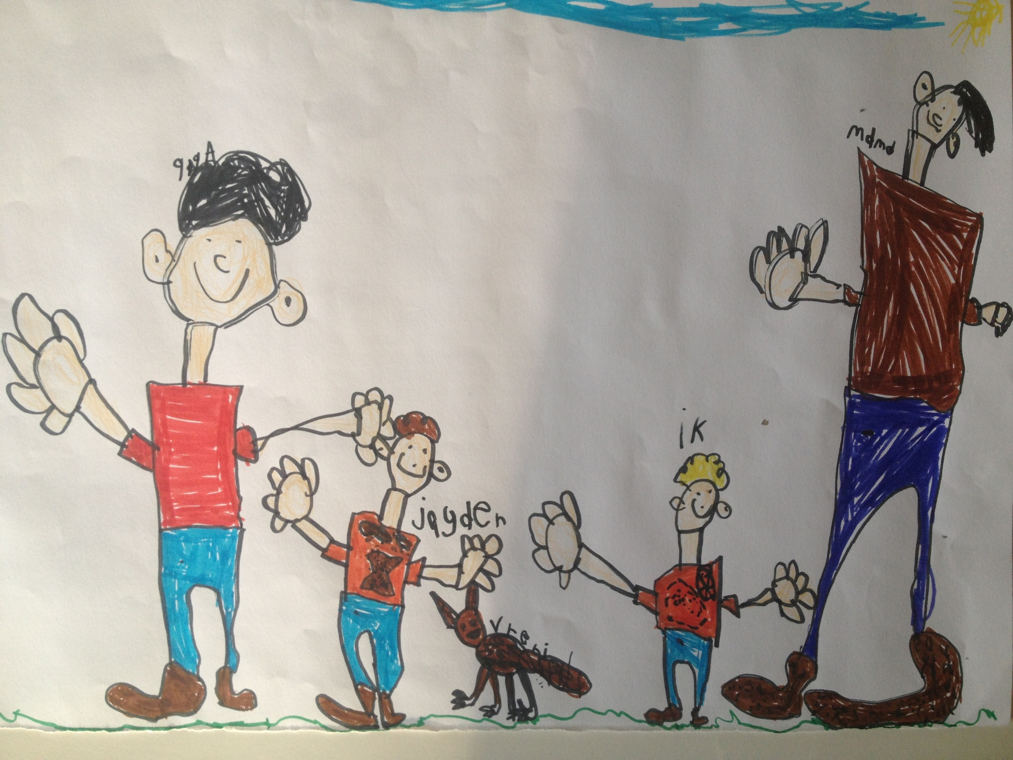 5 year old family drawing