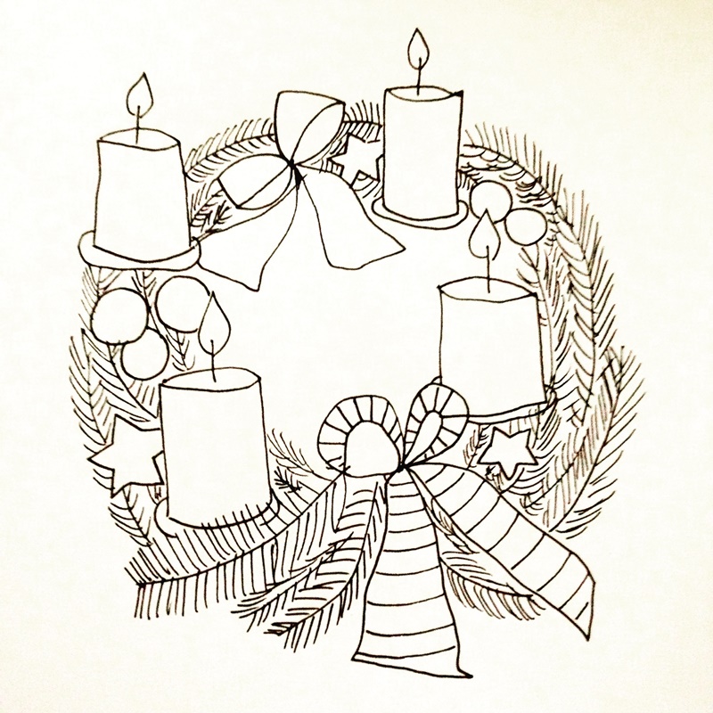 Advent Wreath Drawing at GetDrawings Free download