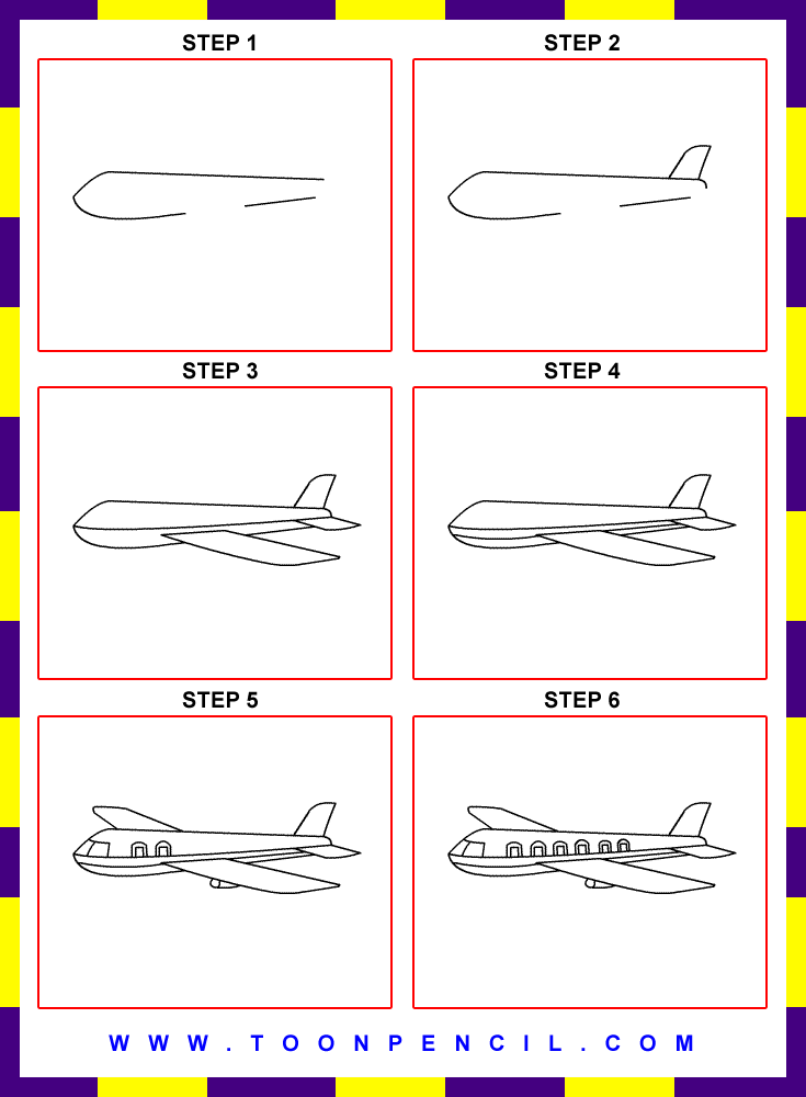 How To Draw Toy Airplane For Kids Step By Step Drawings For Kids