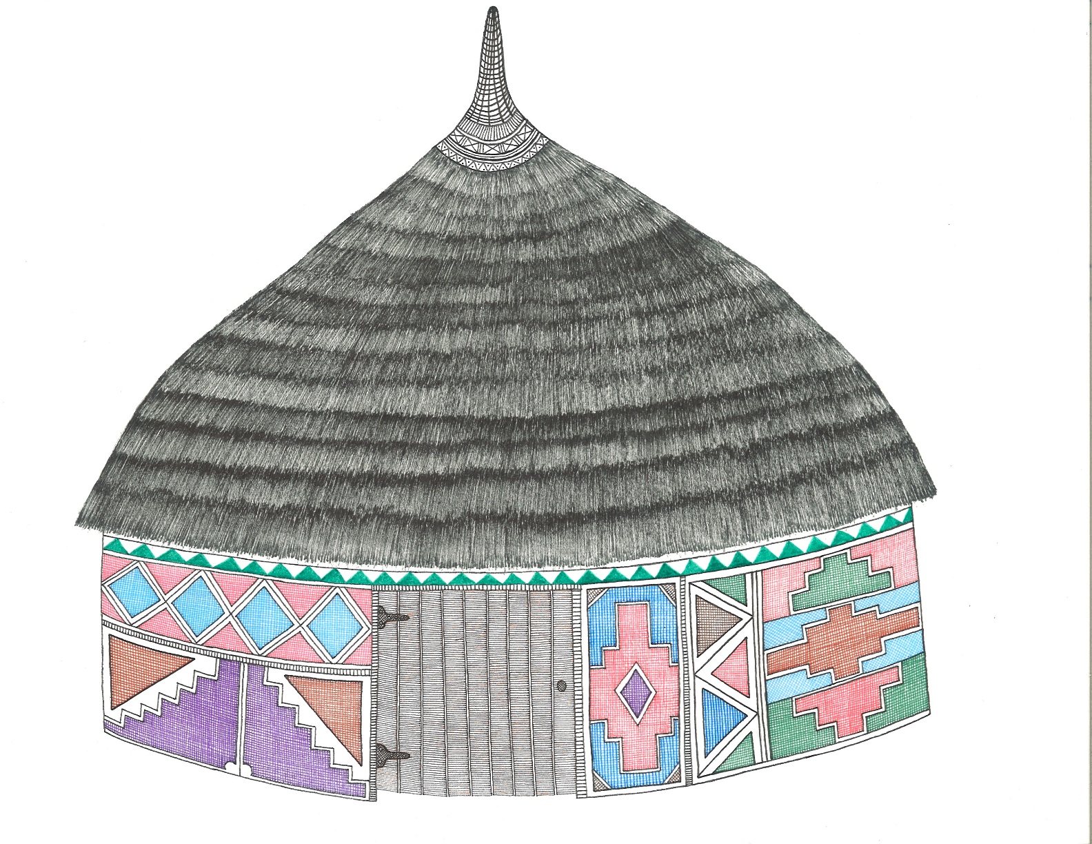 African Hut Drawing at GetDrawings Free download