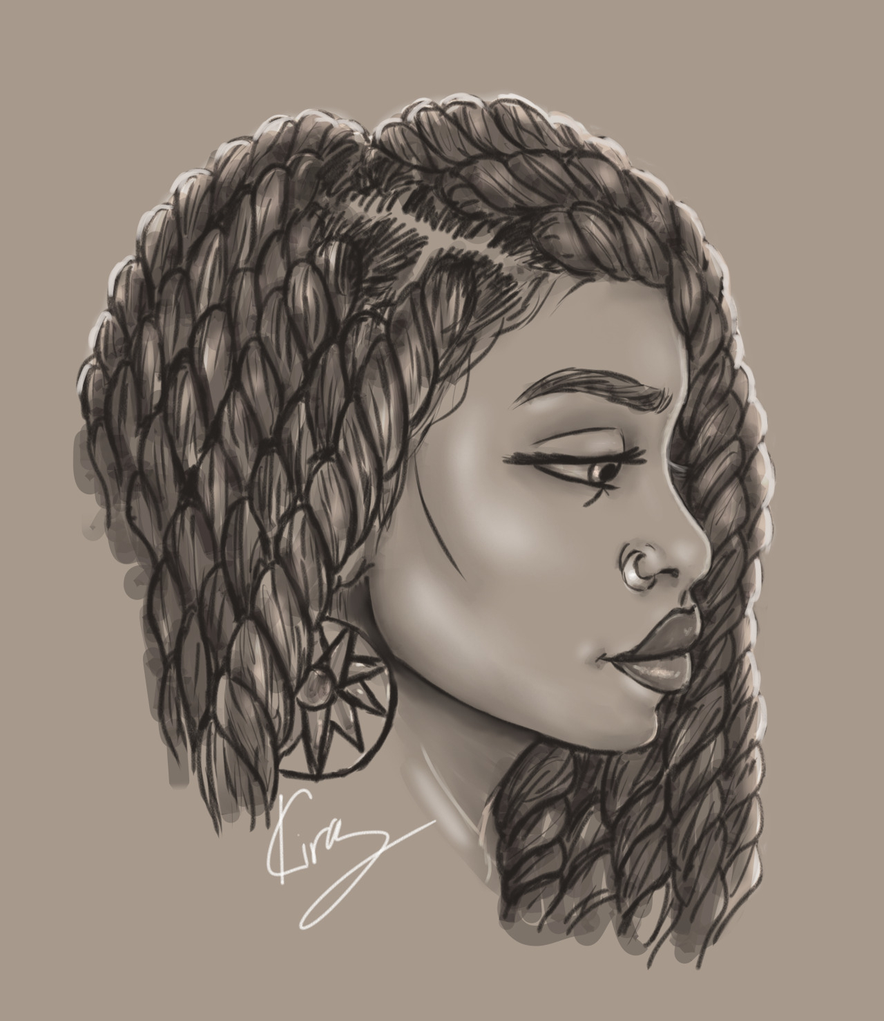 Afro Girl Drawing at GetDrawings Free download