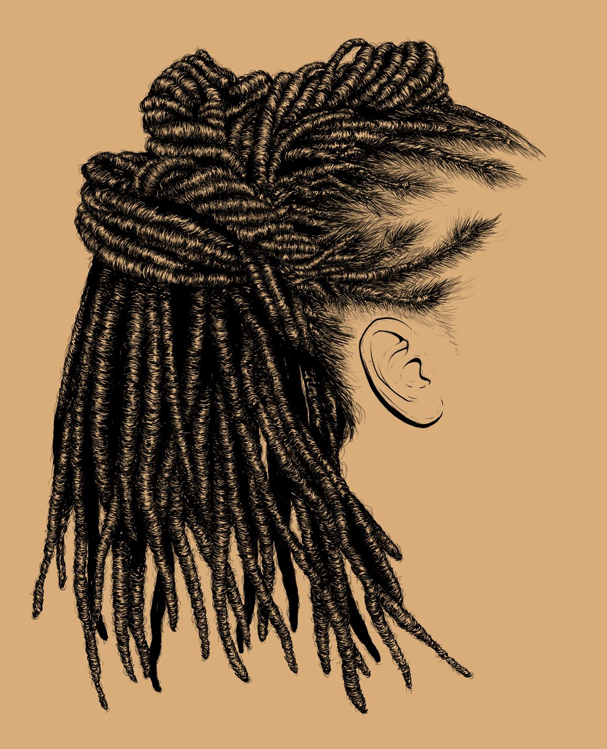 Afro hair drawing at getdrawings | free download