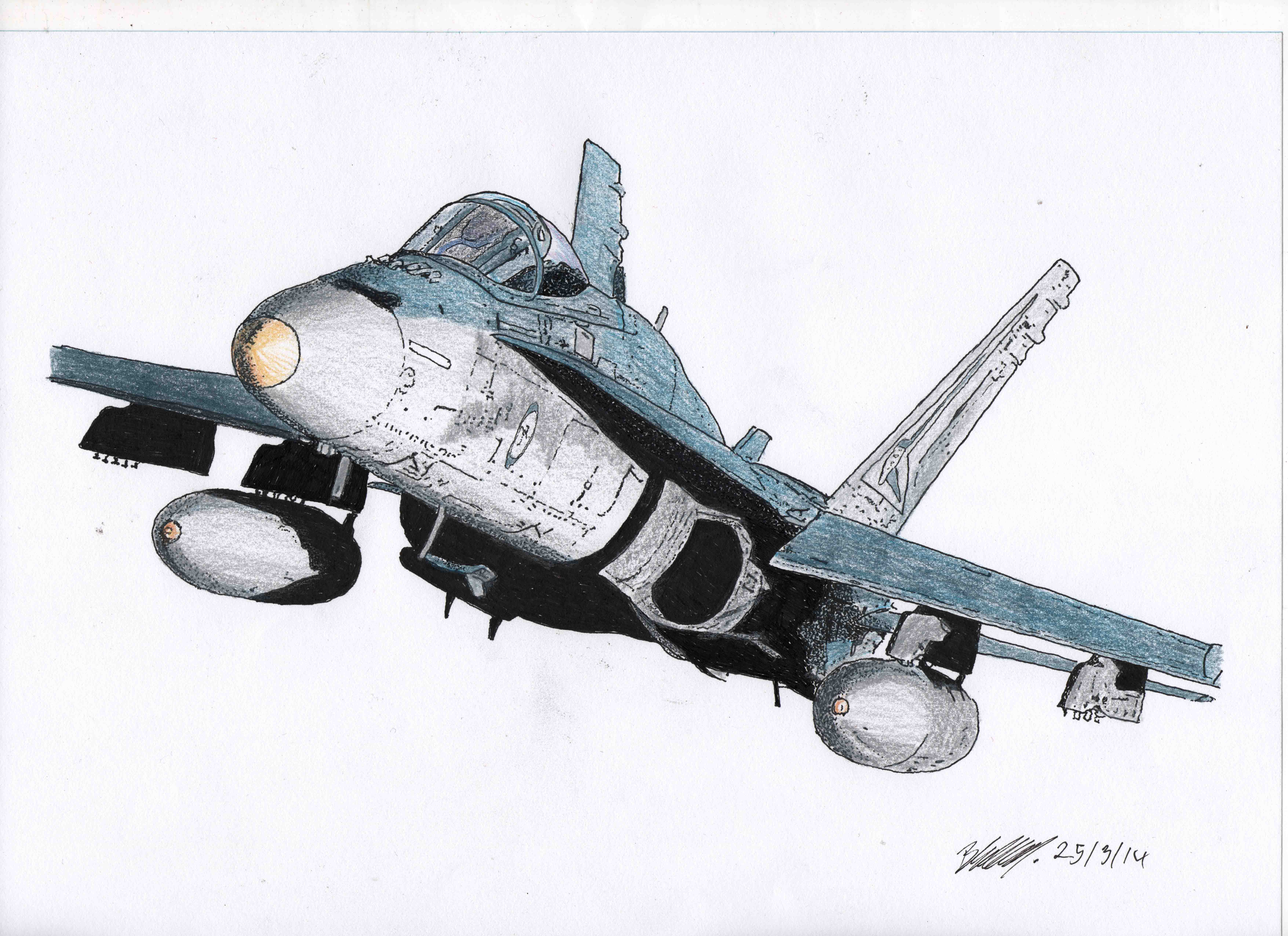 F 18 Super Drawing F 18 Sketch At