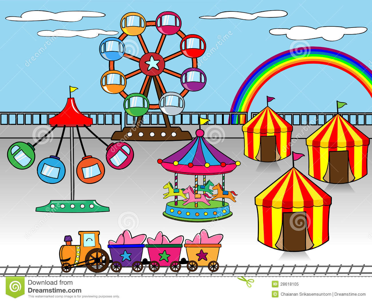 Amusement Park Drawing at GetDrawings | Free download