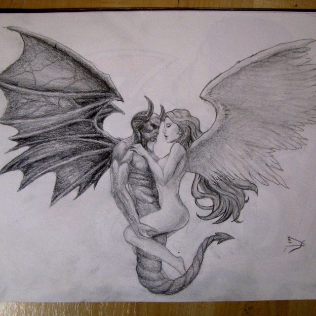 Angel And Devil Drawing at GetDrawings Free download