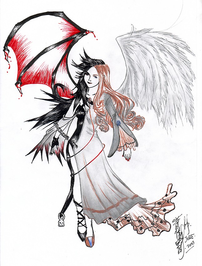 Angel Devil Drawing at GetDrawings Free download