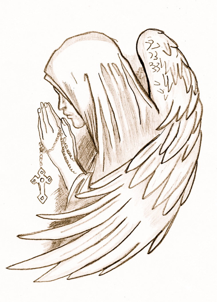 Angel Praying Drawing at GetDrawings Free download
