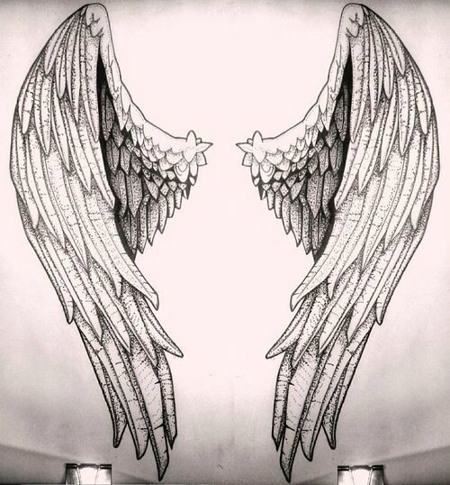 guardian angel angel wing drawing