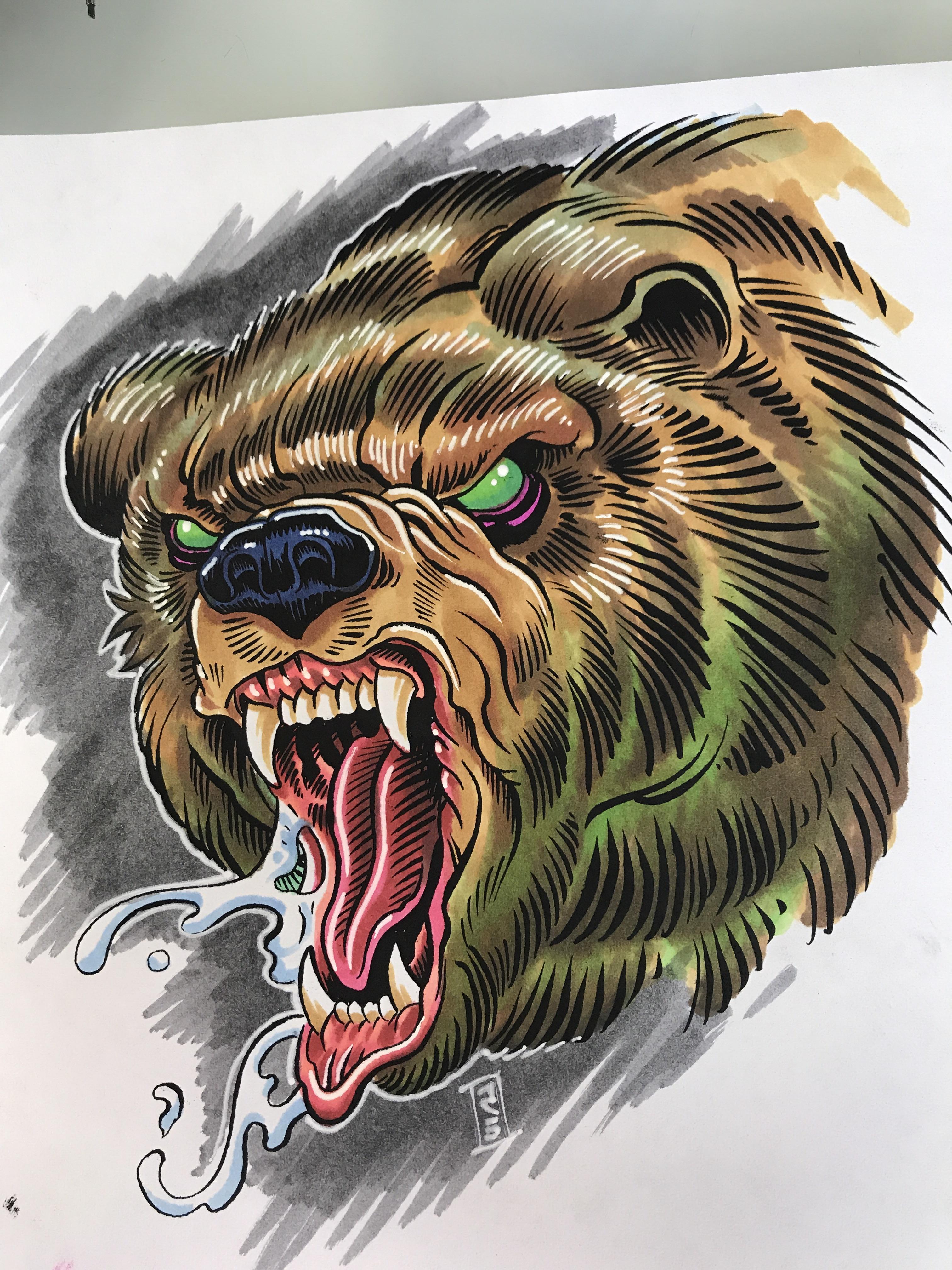 Angry Bear Drawing at GetDrawings Free download