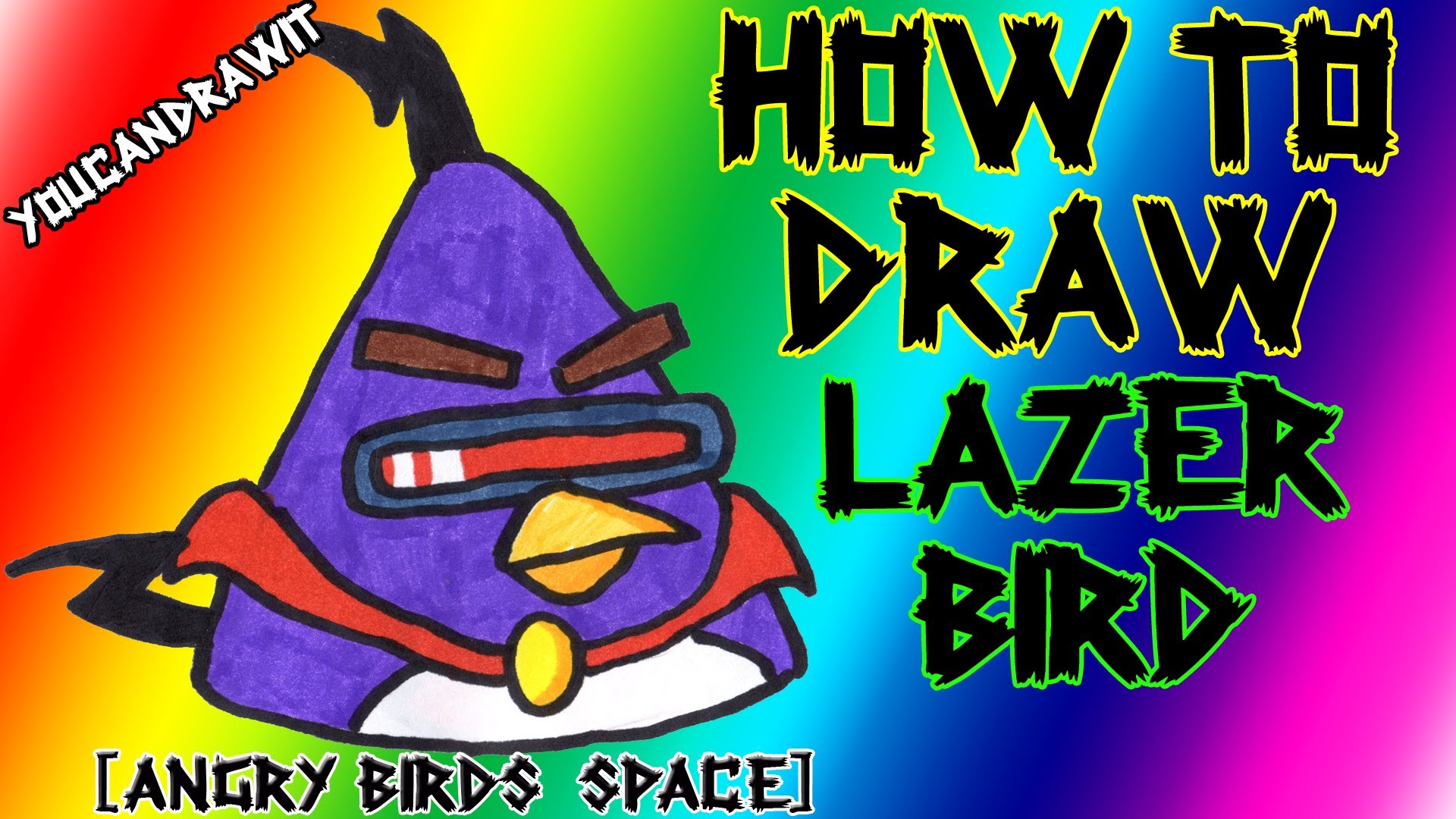 1920x1080 How To Draw Space Lazer Bird From Angry Birds Space.