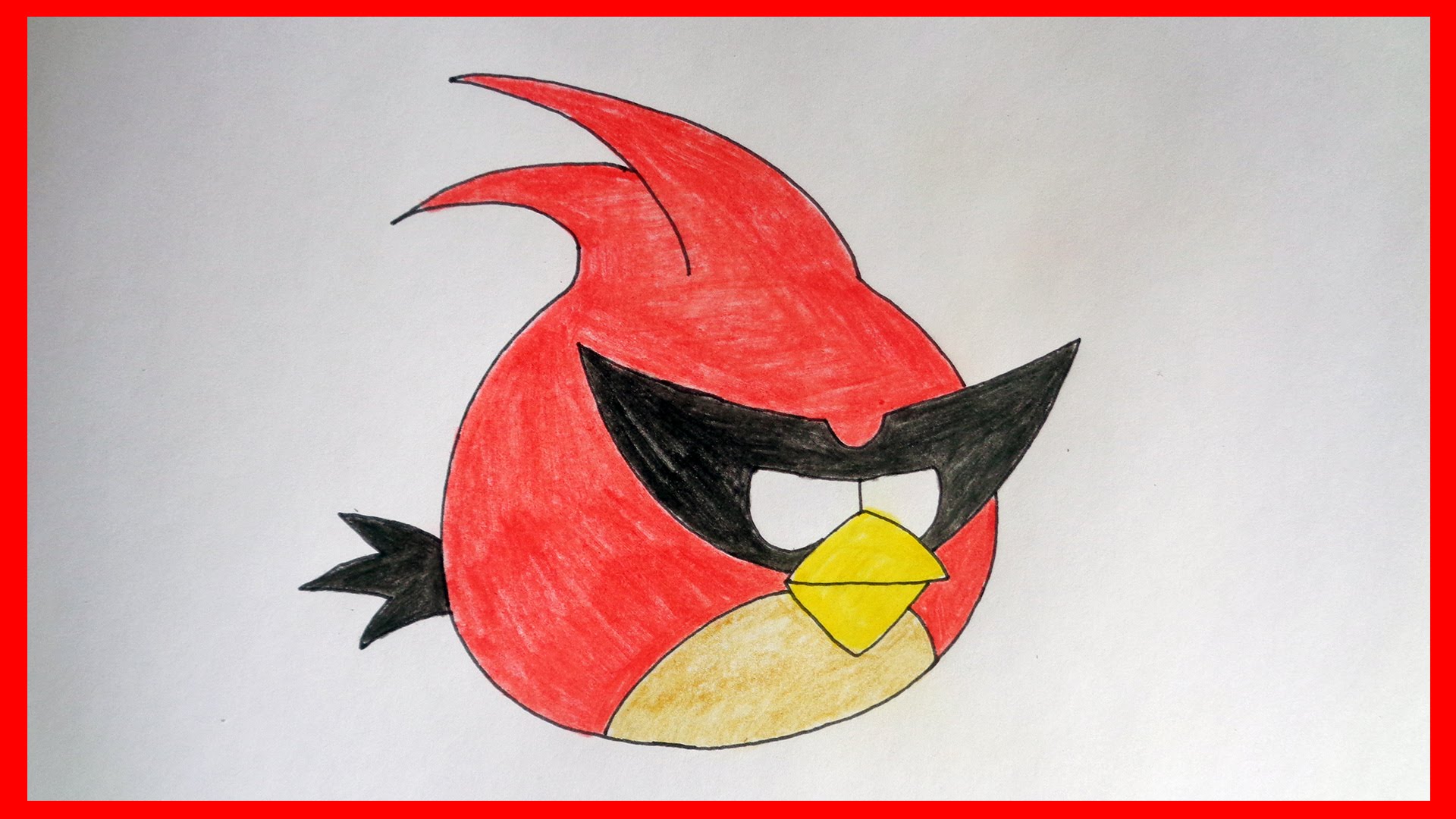 1920x1080 How To Draw Super Red Bird From Angry Birds Space.