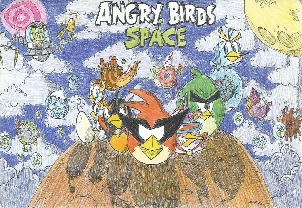 1024x708 Angry Birds Space Go To Space! 