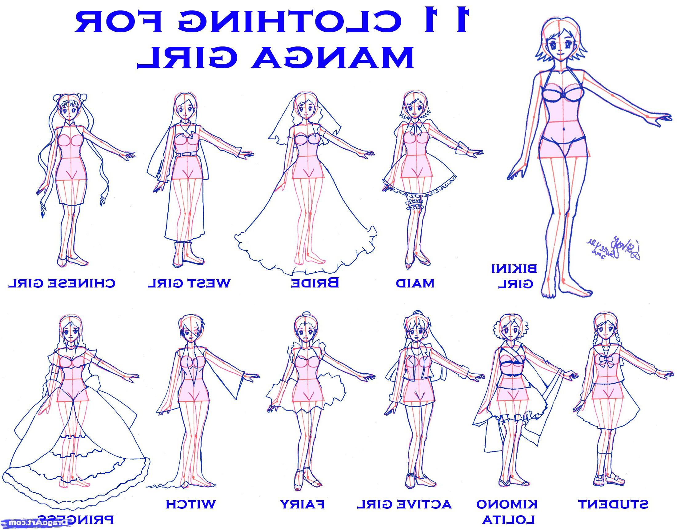 anime body drawings