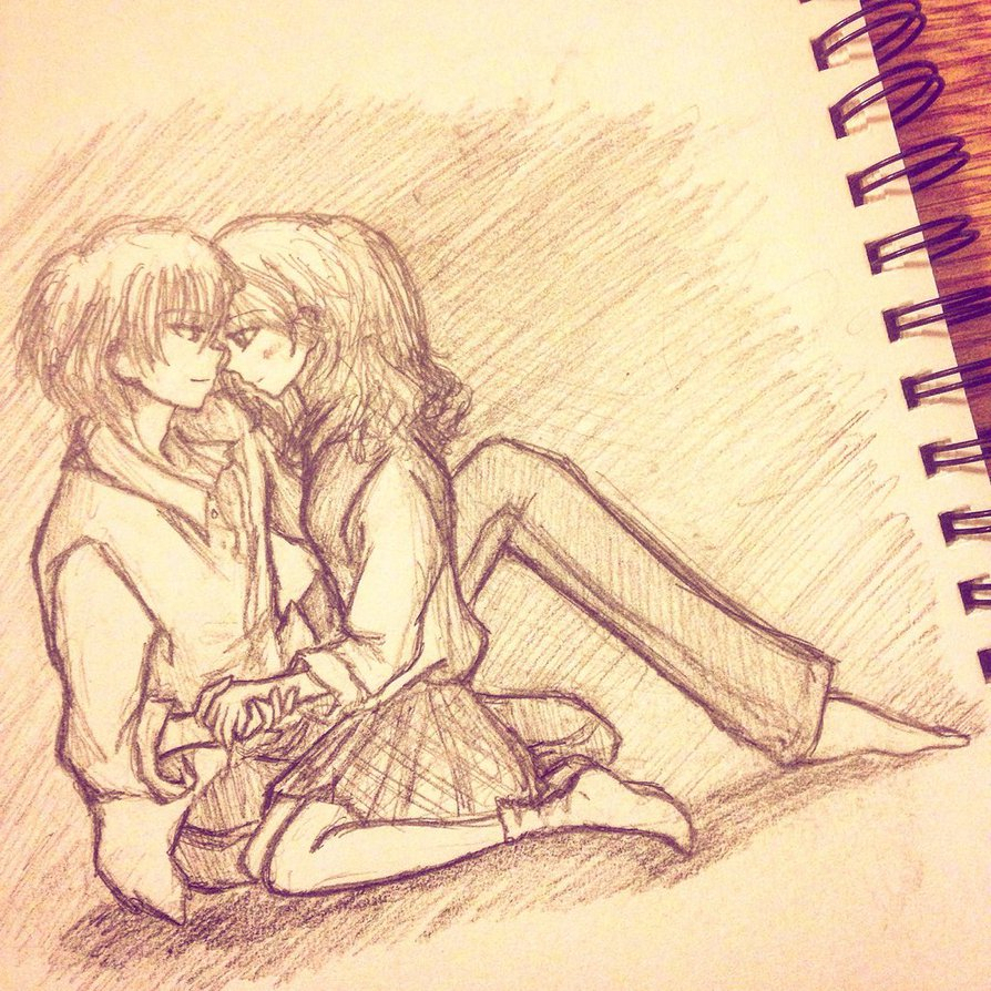 Anime Couple Hugging Drawing At Getdrawings Free Download 