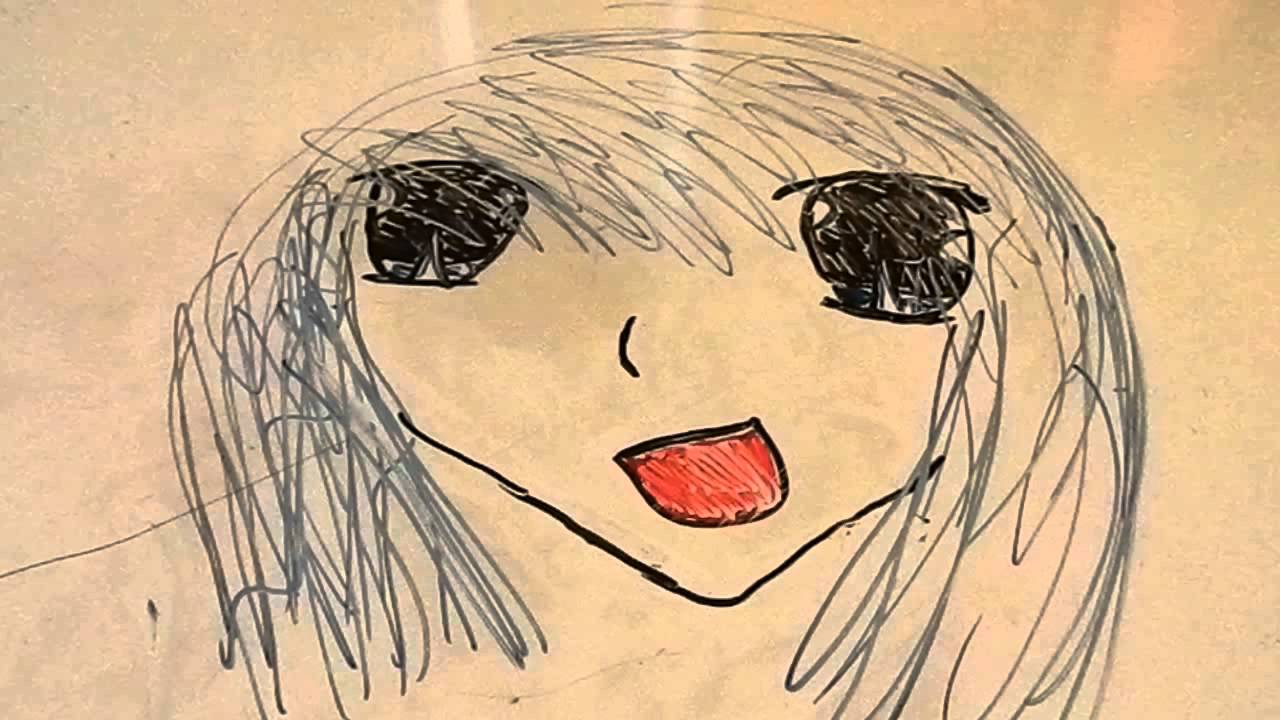 1280x720 Ugly Whiteboard Drawing + I Like Anime + Me Being Weird P.