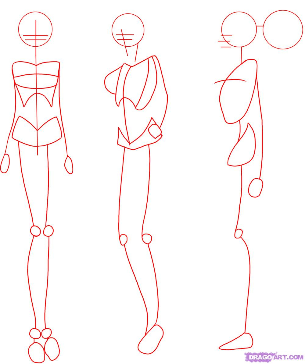 Anime Boy Drawing Easy Step By Step Full Body Goimages Base