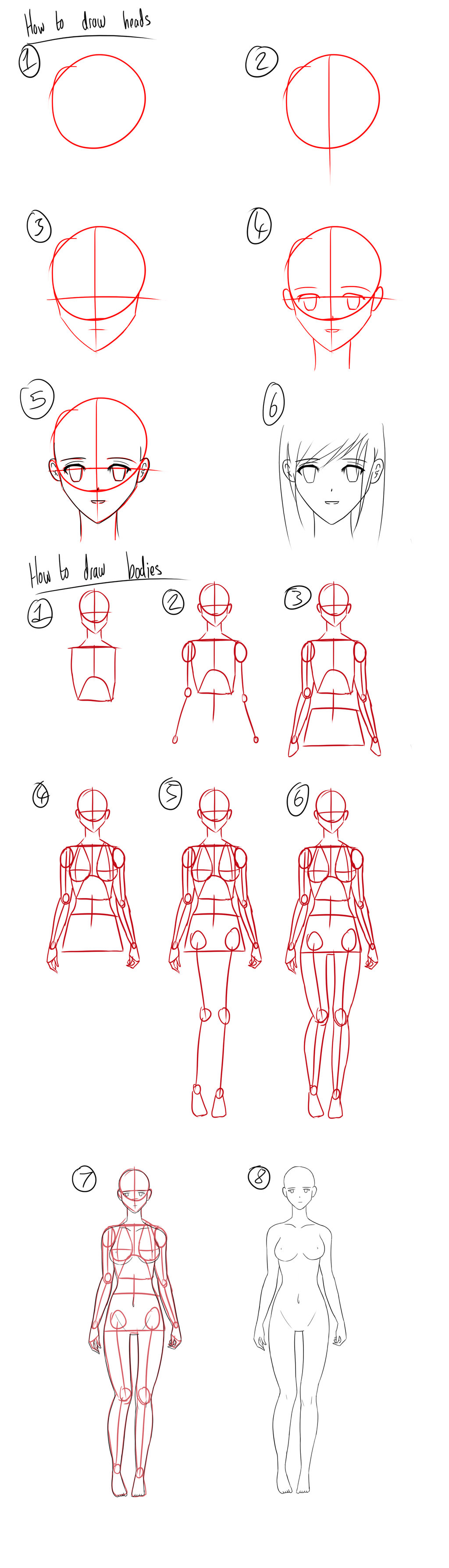 step by step drawing body