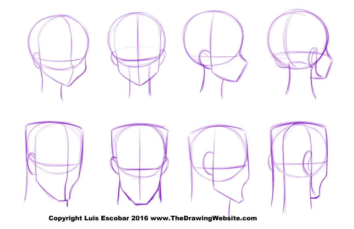 Anime Head Drawing at GetDrawings | Free download