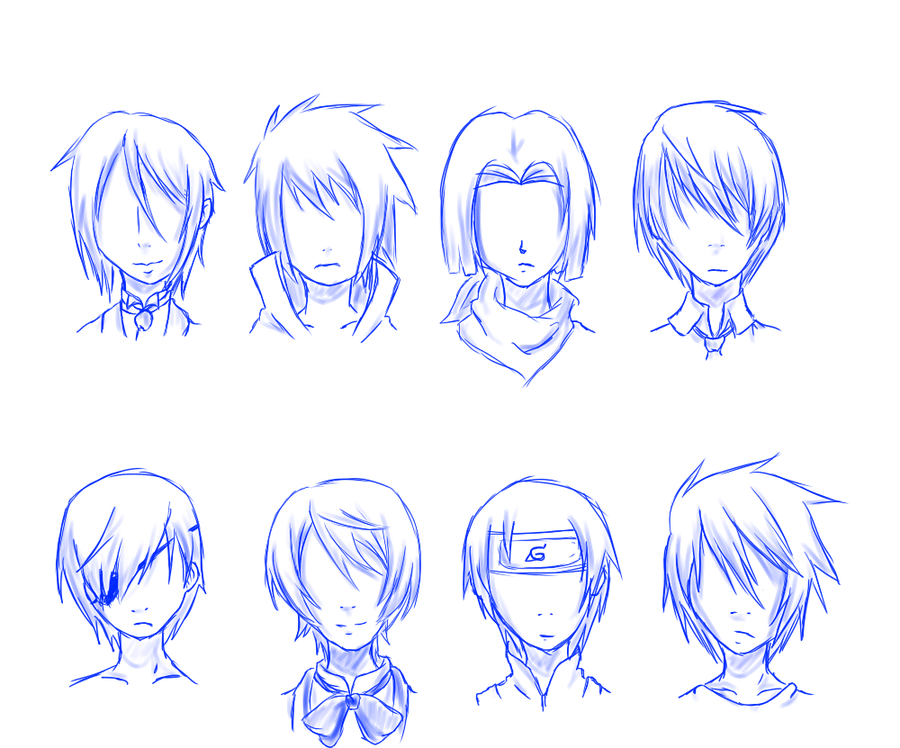 Anime Male Hair Drawing at GetDrawings | Free download