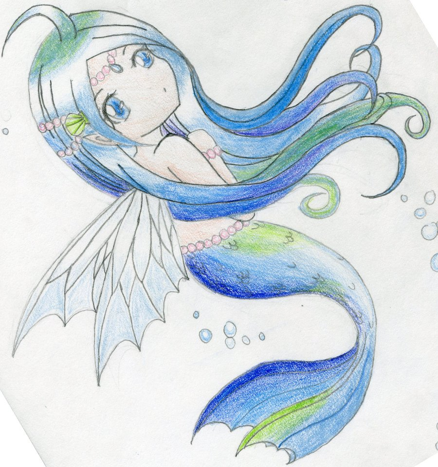 Anime Mermaid Drawing at GetDrawings | Free download