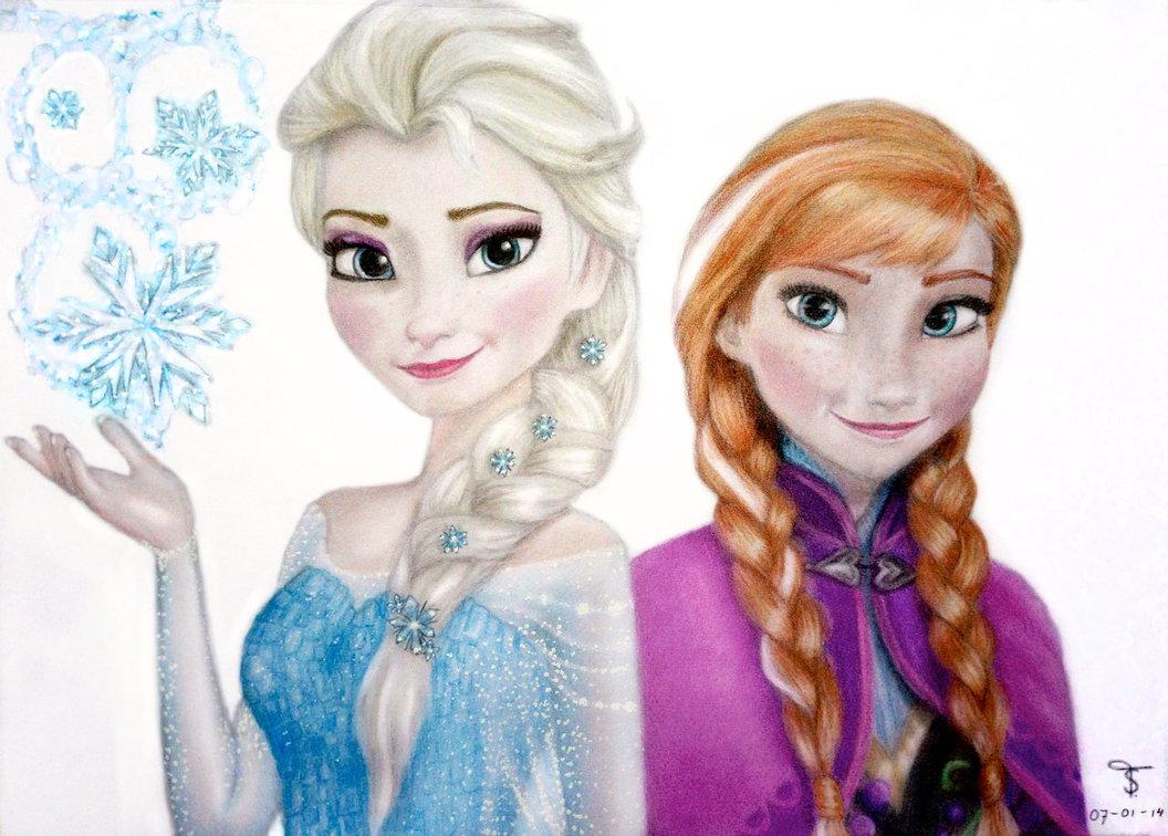 Anna And Elsa Drawing at GetDrawings Free download