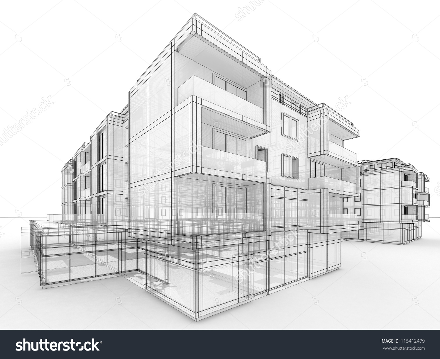 Apartment Building Drawing at GetDrawings Free download