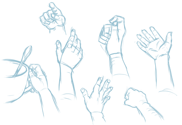 hand gestures sketch