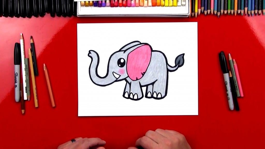 How To Draw A Cartoon Elephant Art Hub