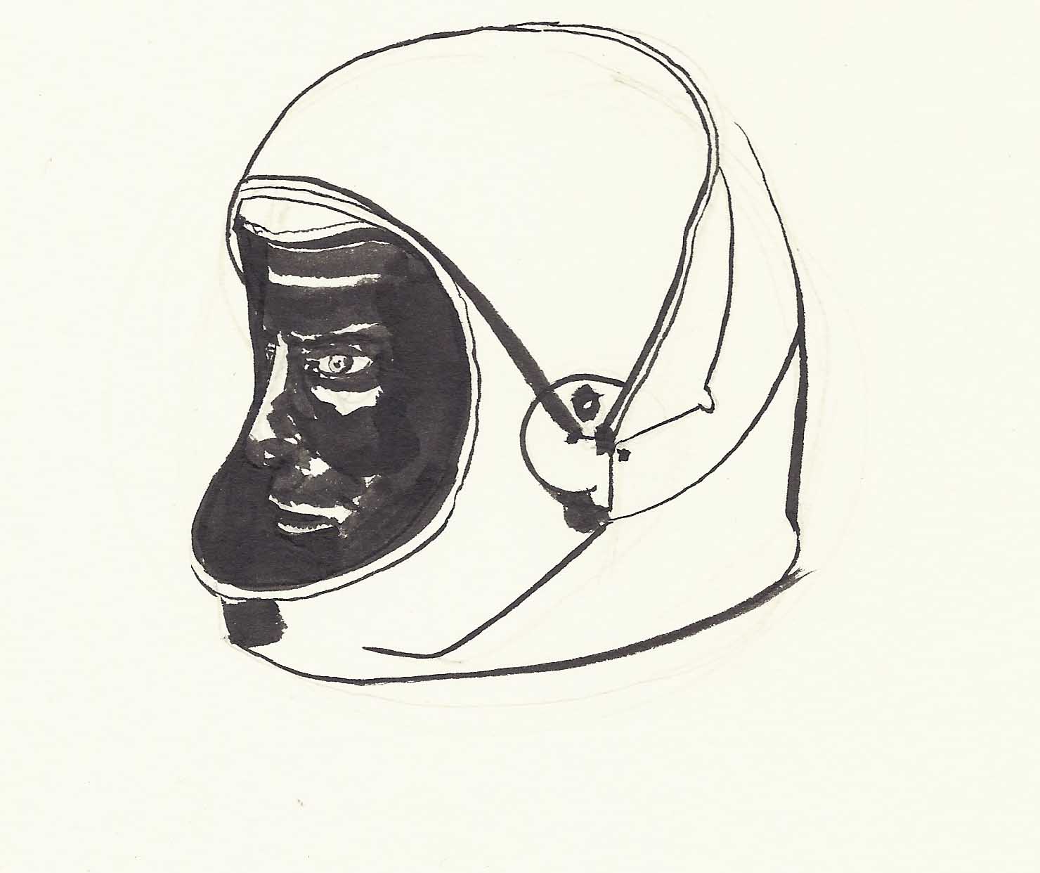 Astronaut Helmet Drawing at GetDrawings | Free download