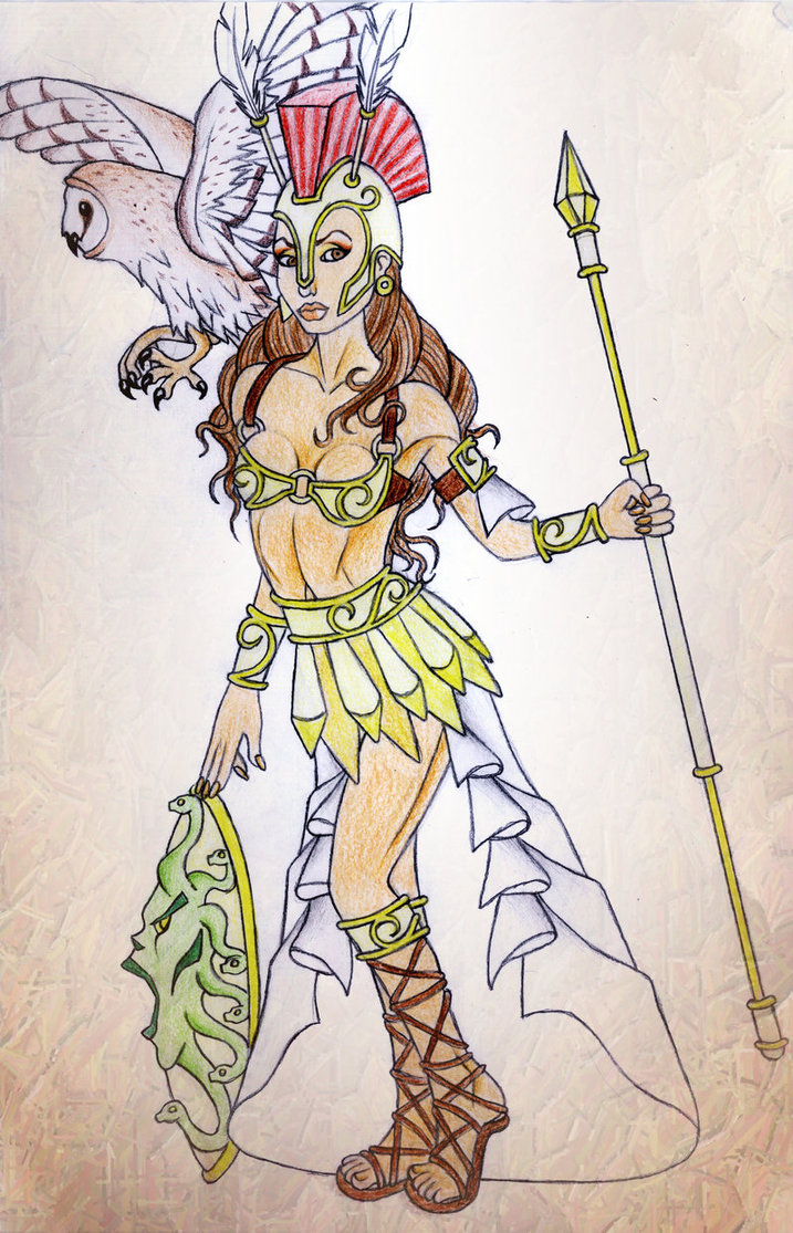 717x1115 Warrior Goddess Athena By Cyansoul.