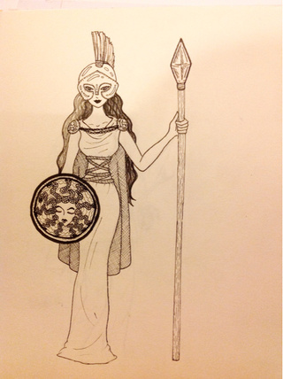 Athena Goddess Drawing at GetDrawings | Free download