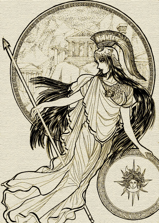 Athena Greek Goddess Drawing at GetDrawings | Free download