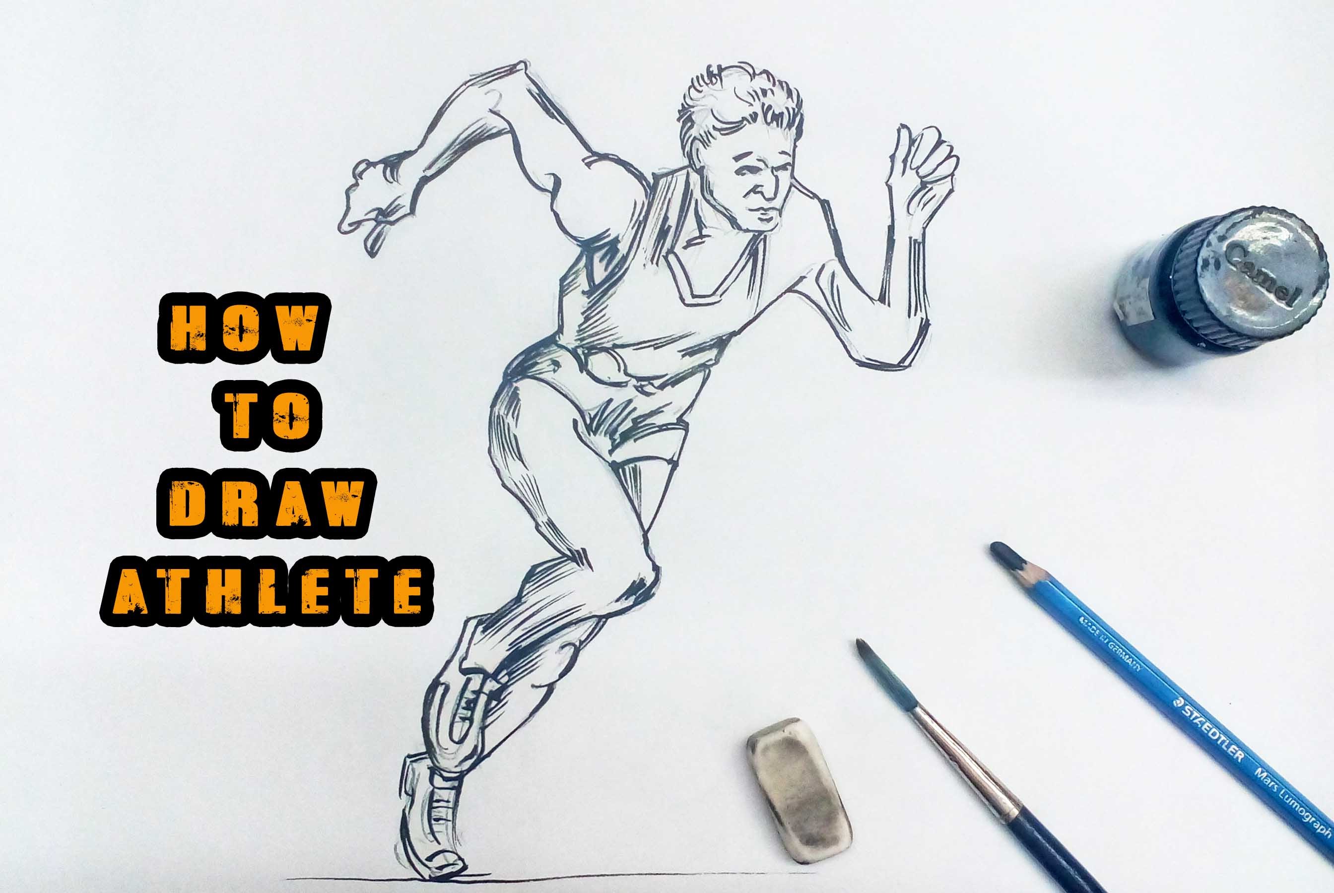 Athlete Drawing at GetDrawings Free download