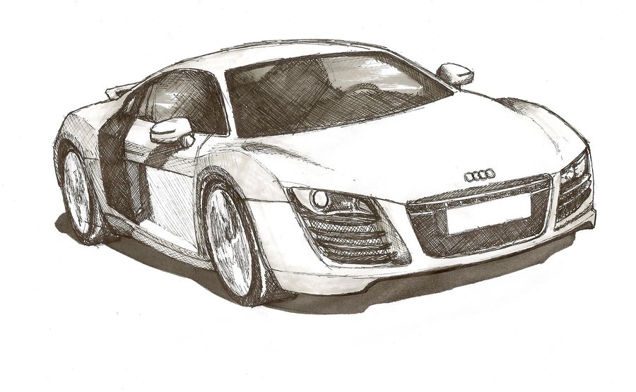 Audi R8 Drawing at GetDrawings Free download